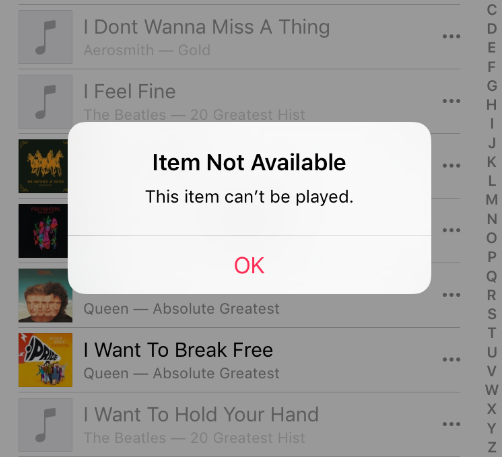 iPhone - Item Not Available
